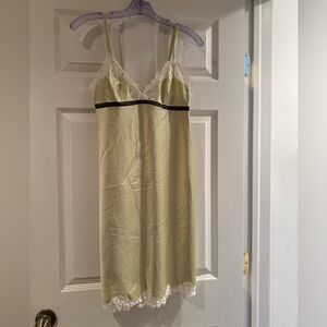 Banana Republic lingerie size s lime green , brown trim